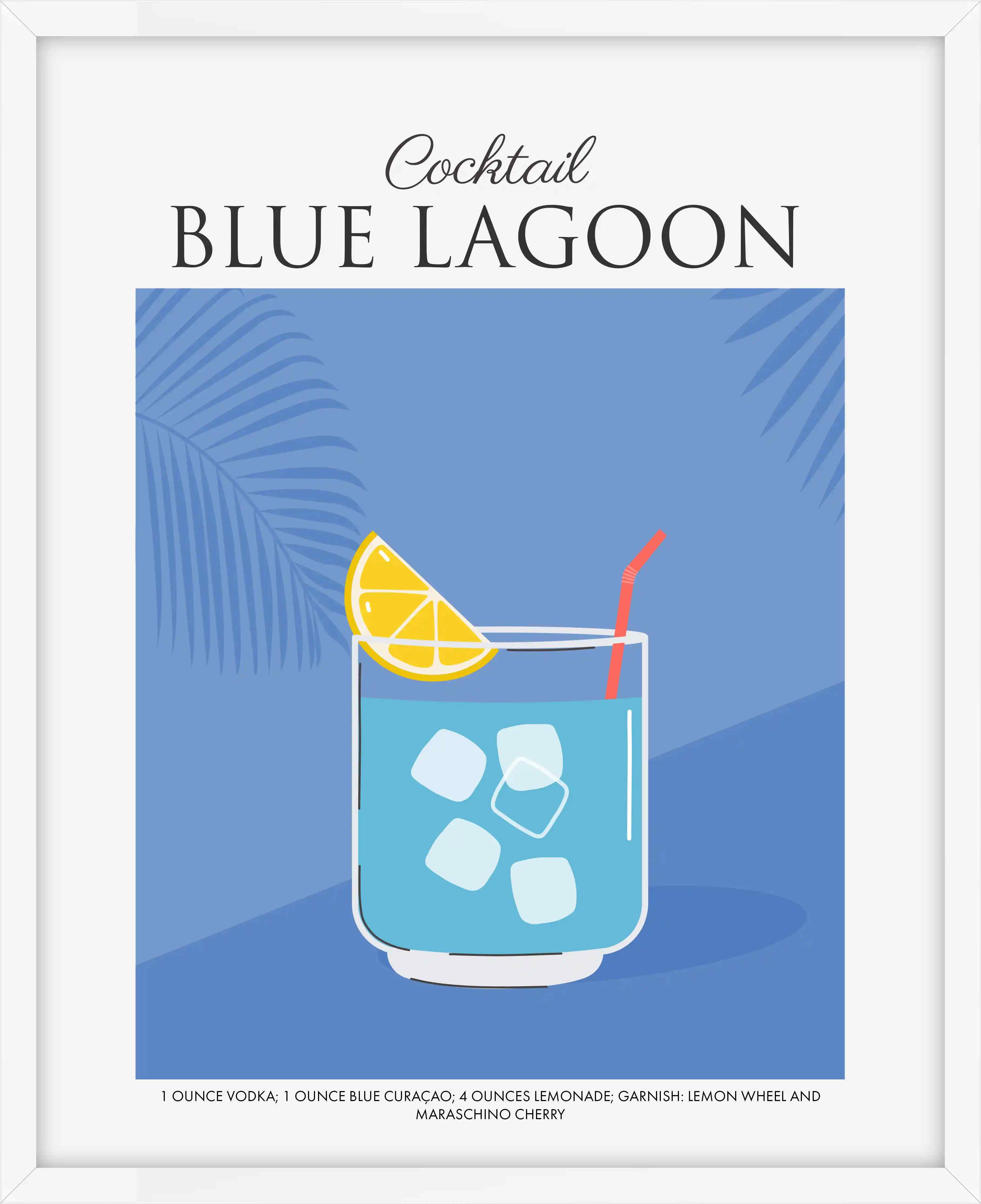 Blue  Lagoon In White