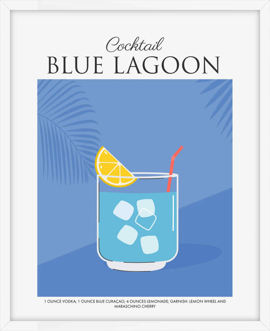 Blue  Lagoon In White
