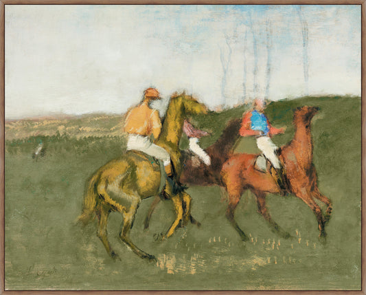 Jockeys & Racehorses, Edgar Degas, 1885 on Canvas
