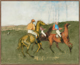 Jockeys & Racehorses, Edgar Degas, 1885 on Canvas