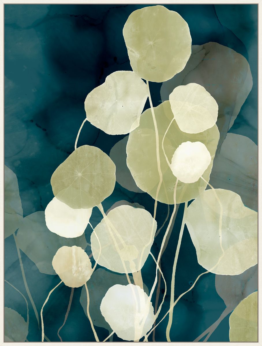 Floating Leaves On Canvas