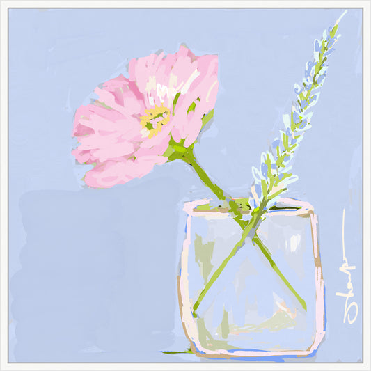 Dahlia in a Jar on Canvas