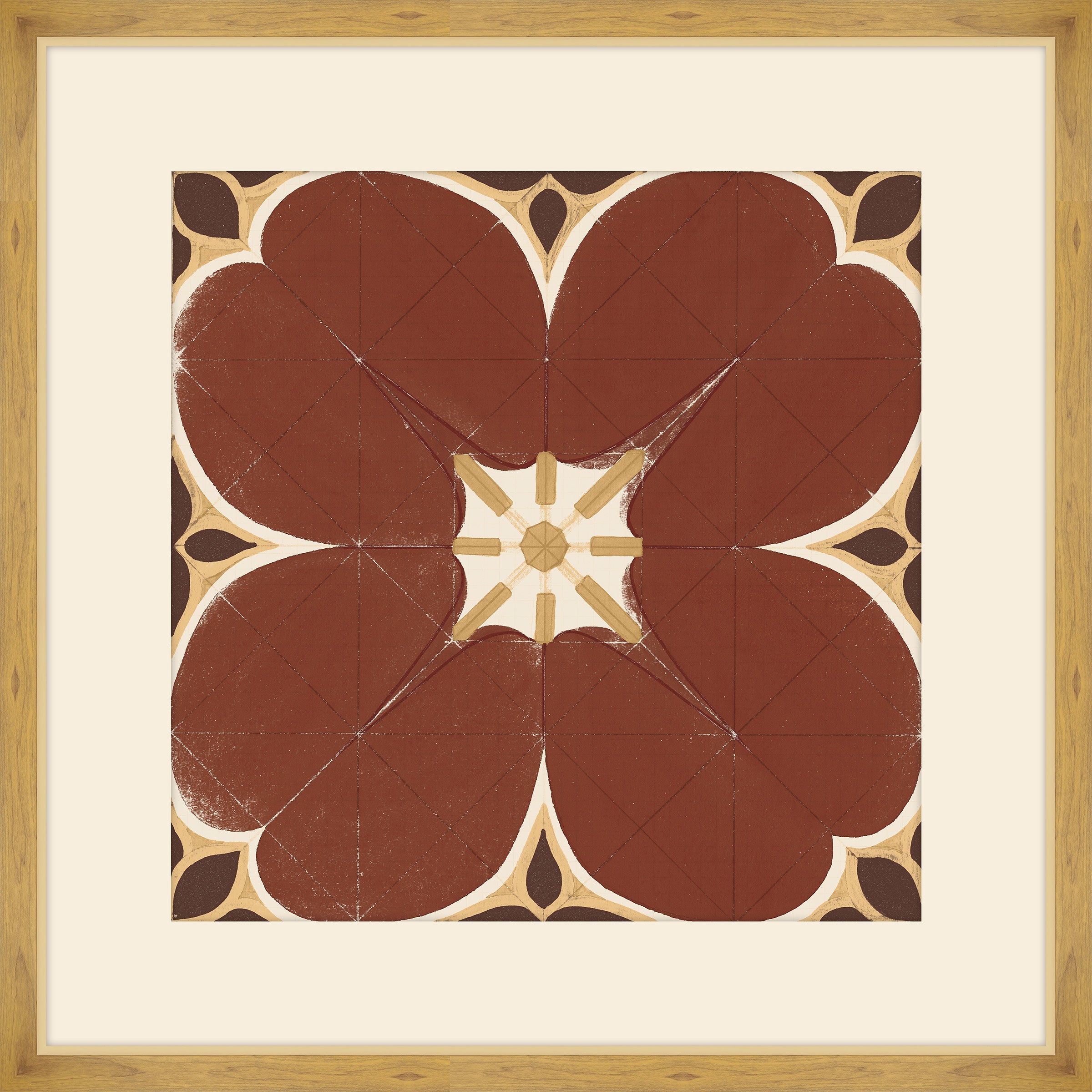 Bloemvorm in Burnt Sienna