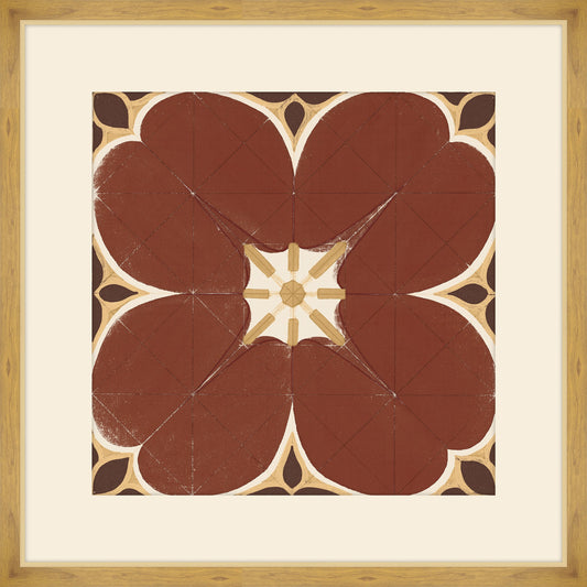 Bloemvorm in Burnt Sienna