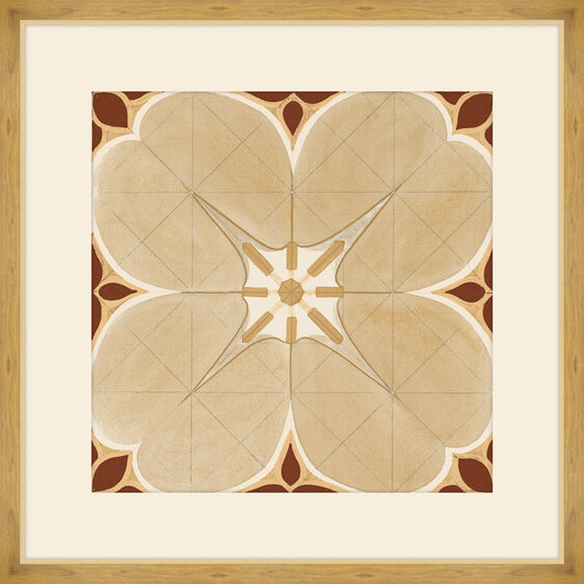 Bloemvorm in Sand and Burnt Sienna
