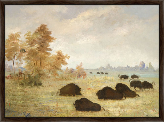 Stalking Buffalo, Arkansas, George Catlin, 1846-1848 on Canvas