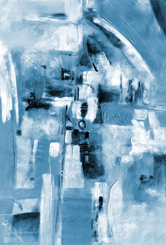 Blue Pintura II Boxed Canvas