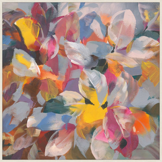 Confetti Leaves on Canvas