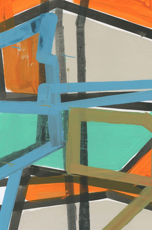 Road Map II on Boxed Canvas