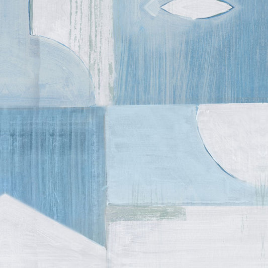 Midway Blue IV on Boxed Canvas