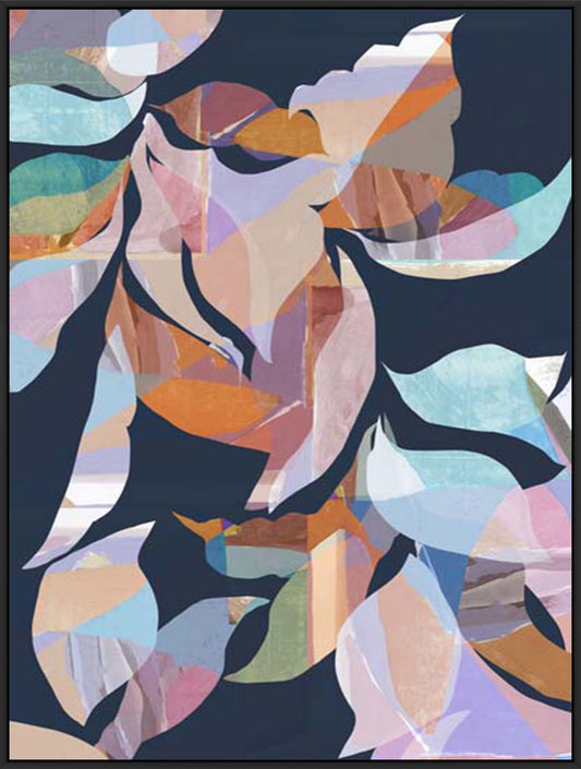 Fragmented Flora in Black  Grande