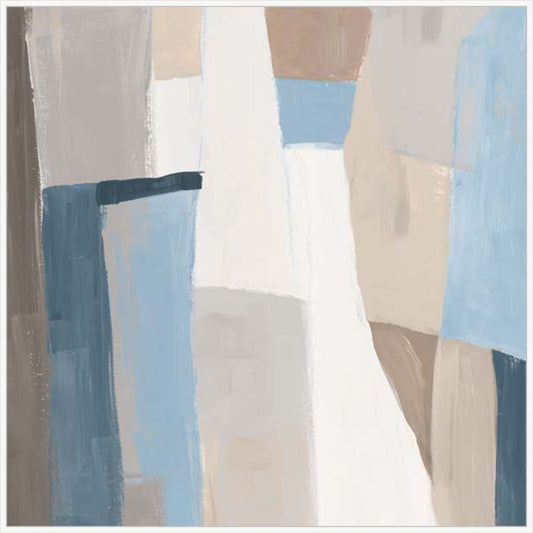 Geometric Harmony in Soft Hues I in White  Grande