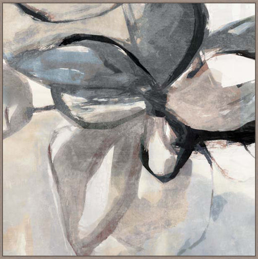 Gray Butterfly in Abstract Moment in Blue Gray
