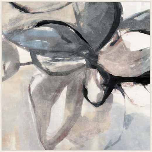 Gray Butterfly in Abstract Moment in White Wash