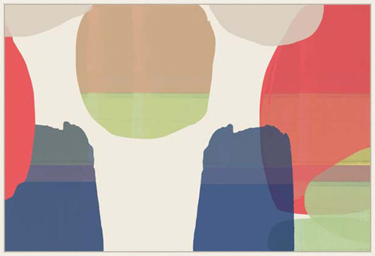 Intersecting Colors I in White Wash