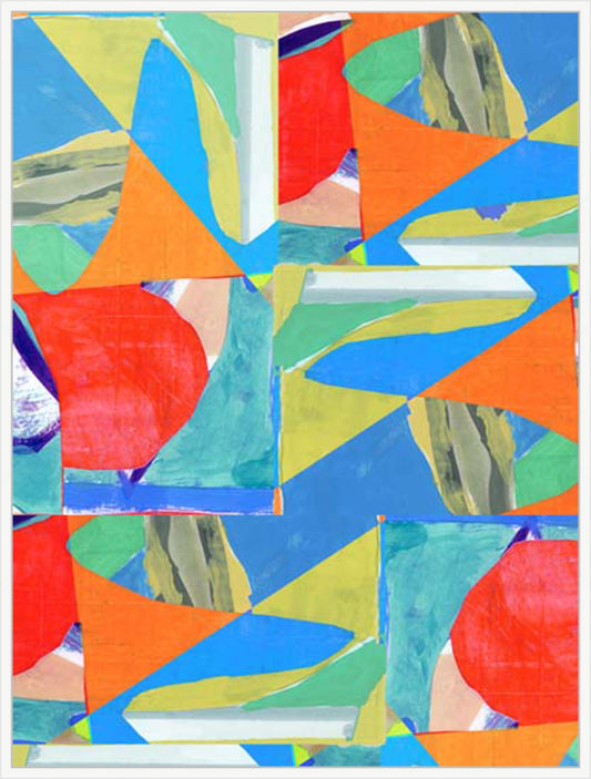 Interlocking Colors I in White