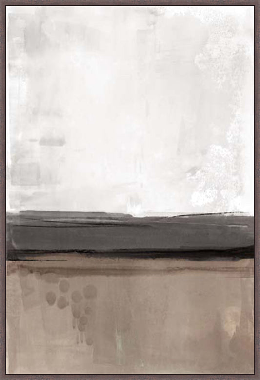 Muted Horizon Across Empty Fields Dark Walnut