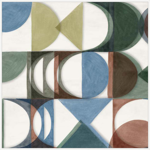 Muted Geometry in Soft Harmony in White  Grande