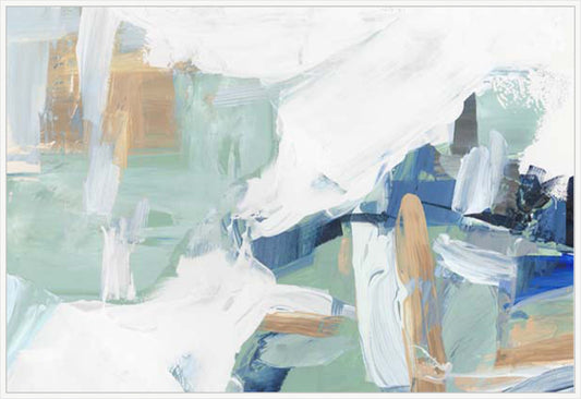 Whispers of Colorful Abstracttion in White  Grande