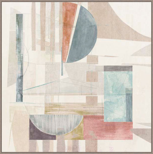 Abstract Geometry II in Blue Gray  Grande