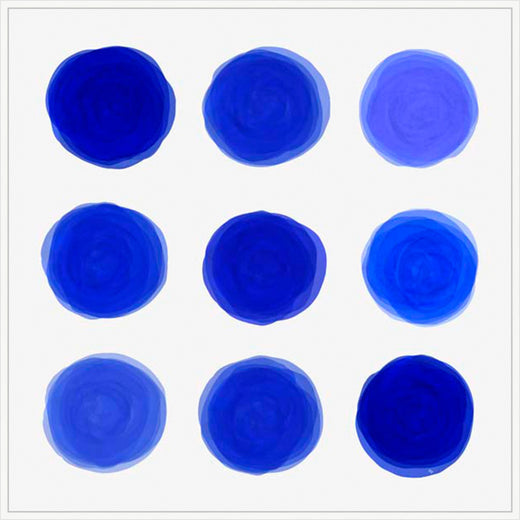 Dots of Blue in White
