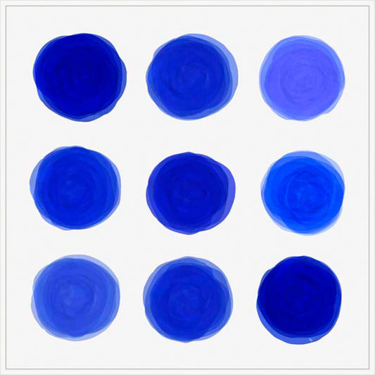 Dots of Blue in White