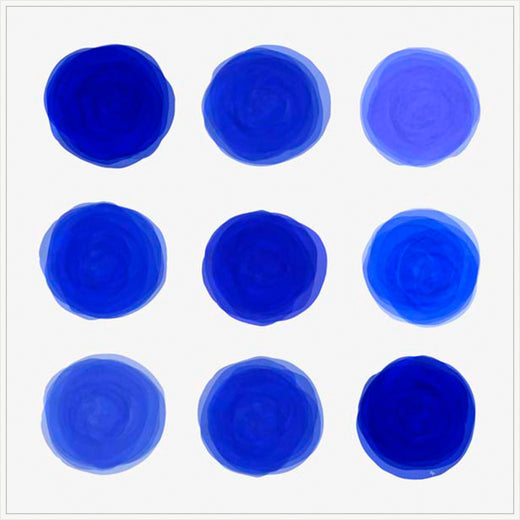 Dots of Blue in White  Grande