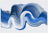 Blue Jewel Brush Strokes in White