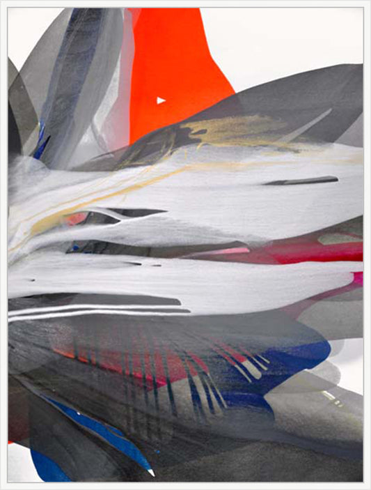 Dynamic Flow of Abstract Colors in White  Grande