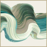 Green jewel Brush Strokes I in Champagne  Grande