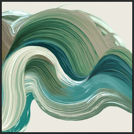 Green Jewel Brush Strokes II  in Black  Grande
