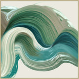 Green jewel Brush Strokes II in Champagne  Grande