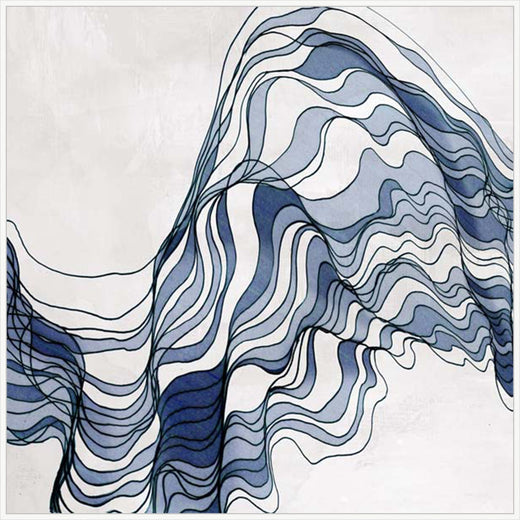 Indigo Waveform I in White  Grande
