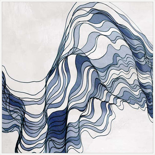 Indigo Waveform I in White  Grande