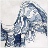 Indigo Waveform I in White  Grande