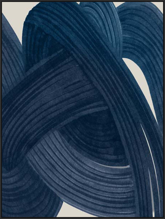 Tangle in Indigo I in Black  Grande