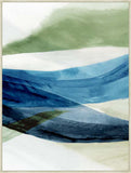 Waves of Blue and Green in Silver  Grande