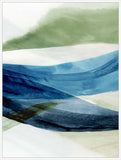 Waves of Blue and Green in White  Grande
