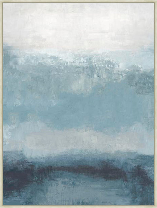 Misty Blue Layers I in Silver