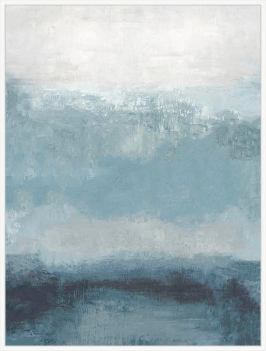 Misty Blue Layers I in White  Grande