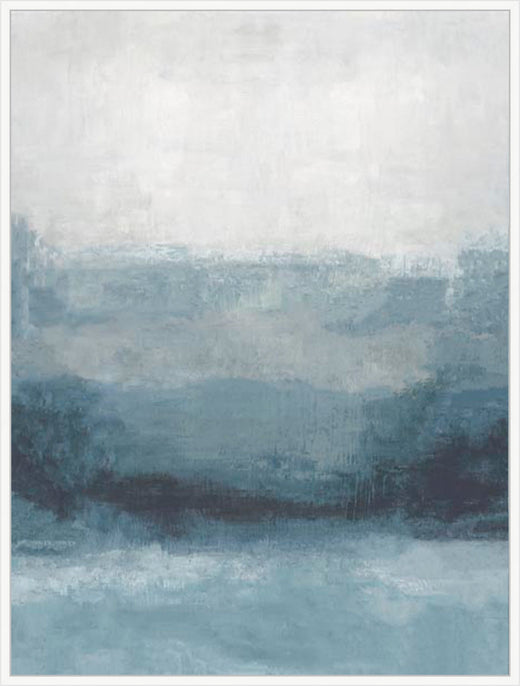 Misty Blue Layers II in White