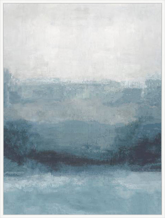 Misty Blue Layers II in White