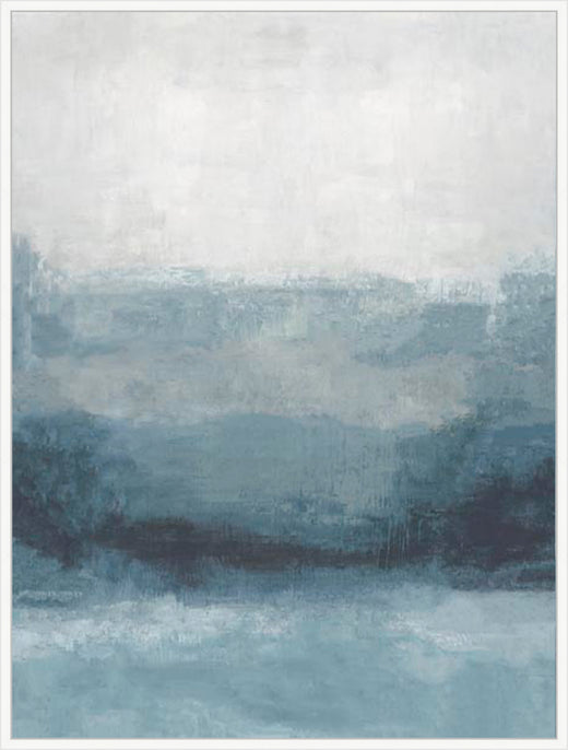 Misty Blue Layers II in White  Grande