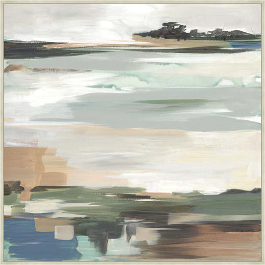 Tranquil Shoreline Reflections I Silver  Grande