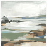 Tranquil Shoreline Reflections II White