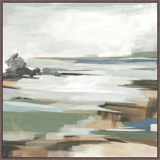 Tranquil Shoreline Reflections II in Dark Walnut  Grande