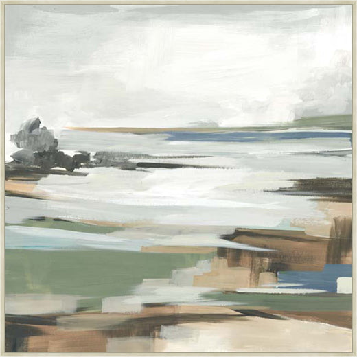 Tranquil Shoreline Reflections II Silver  Grande