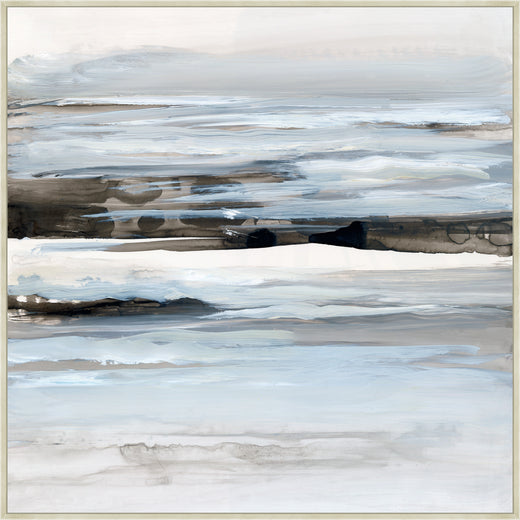 Calm Waves Across the Horizon in Silver