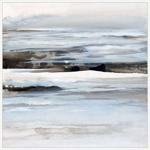 Calm Waves Across the Horizon in White