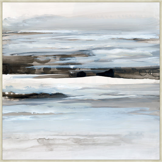 Calm Waves Across the Horizon in Silver  Grande
